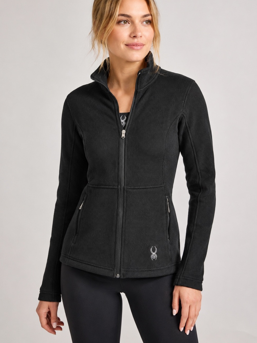 Spyder Core Sweater Jacket Black Full Zip Women’s Size Medium
